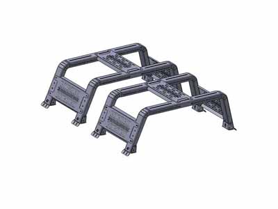 Chassis Unlimited CUB970011 Thorax 12-Inch Bed Rack Fits Diamond Back for 10-18 Ram 1500/2500/3500 / Chassis Unlimited CUB970011 Truck Bed Rack