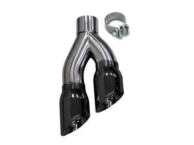 Corsa 14078BLK 4-in Single Side Dual Outlet Tip Kit - Black PVD for 2022-2024 Toyota Tundra 4WD / Corsa 14078BLK Exhaust Tip Kit