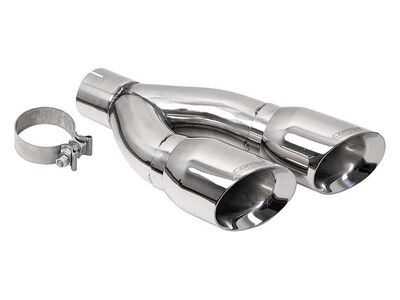 Corsa 14078 4-in Single Side Dual Outlet Tip Kit - Polished for 2022-2024 Toyota Tundra 4WD / Corsa 14078 Exhaust Tip Kit