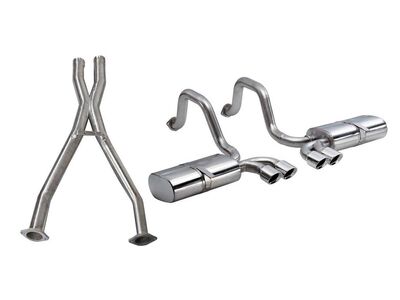 Corsa 14111CB Sport Axle-Back Exhaust for 1997-2004 Corvette C5 Z06 5.7 / Corsa 14111CB Sport Axle-Back