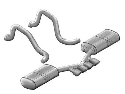 Corsa 14139 Sport Axle-Back Exhaust with Polished Tip for 1997-2004 Corvette C5 Z06 5.7 / Corsa 14139 Sport Axle-Back