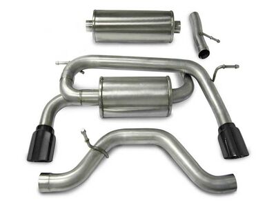 Corsa 14212BLK RSC Sport Dual Rear Exit Cat-back Exhaust with 4-Inch Black Tip for 2006-08 Hummer H3 / Corsa 14212BLK Sport System Dual Rear Exit Exhaust