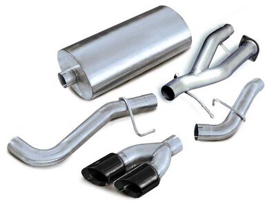 Corsa 14220BLK Sport Cat-Back Exhaust with Black Twin 4-inch Tips for 2002-2006 Escalade 6.0 / Corsa 14220BLK Sport Cat-Back