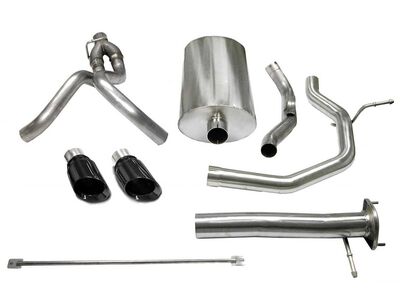 Corsa 14254BLK Sport 3" Cat-Back Exhaust Dual Rear w Single 4" Black Tip for 2005-2006 SSR 5.3 / Corsa 14254BLK Sport Cat-Back