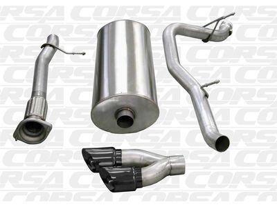 Corsa 14298BLK Sport 3" Cat-Back Exhaust Single Side w Twin 4" Black Tip for 2007-2010 Escalade 6.2 / Corsa 14298BLK Sport Cat-Back