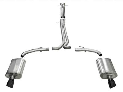 Corsa 14315BLK Sport Cat-Back Exhaust with Dual 4" Black Tips for 2010-2019 Taurus SHO 3.5L V6 Turbo / Corsa 14315BLK Sport Cat-Back