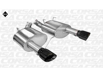 Corsa 14317BLK Xtreme Axle-Back Exhaust with Black Tips for 2011-2014 Ford Mustang GT/Boss 302 5.0 / Corsa 14317BLK Xtreme Axle-Back