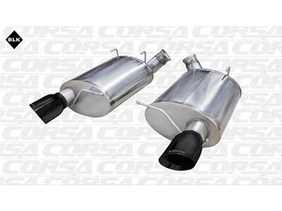 Corsa 14320BLK Sport Axle-Back Exhaust with Black Tips for 2011-2012 Ford Mustang Shelby GT500 5.4 / Corsa 14320BLK Sport Axle-Back