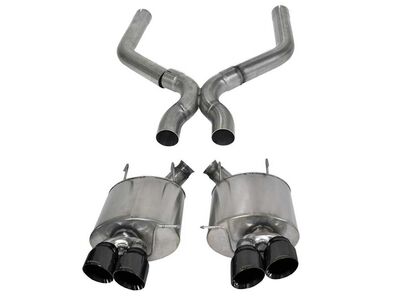 Corsa 14323BLK Black Sport Axle-Back Exhaust + XO Exhaust for 2013-2014 Mustang Shelby GT500 5.8 / Corsa 14323BLK Sport Axle-Back & X-Pipe