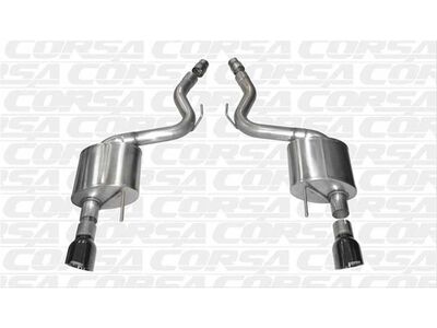Corsa 14326BLK Sport 3" Axle Back Exhaust with Black Dual 4.5" Tips for 2015-2017 Mustang GT 5.0 / Corsa 14326BLK Sport Axle-Back
