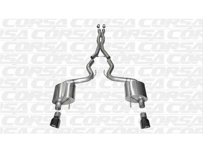 Corsa 14328BLK Xtreme 3" Cat-Back Exhaust with Black 4.5" Tips for 2015-2017 Mustang GT Fastback 5.0 / Corsa 14328BLK Xtreme Cat-Back