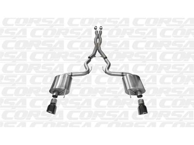 Corsa 14332BLK Sport 3-Inch Cat-Back Exhaust Black Dual Tips (Sport) for 2015-2017 Mustang GT 5.0 / Corsa 14332BLK Sport Cat-Back