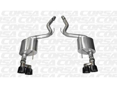 Corsa 14334BLK Sport 3-Inch Axle Back Exhaust with Black Quad Tips for 2015-2017 Ford Mustang GT 5.0 / Corsa 14334BLK Sport Axle-Back