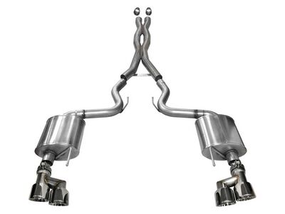 Corsa 14337 Sport 3-Inch Cat-Back Exhaust Polished Quad Tips (Sport) for 2015-2017 Mustang GT 5.0 / Corsa 14337 Sport Cat-Back