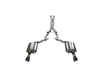 Corsa 14342BLK Xtreme Dual Rear Exit Exhaust with Black Tip for 2015-2017 Mustang GT Convertible 5.0 / Corsa 14342BLK Xtreme Cat-Back & X-Pipe