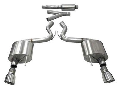 Corsa 14343 Sport 3" Cat-Back Exhaust Dual Rear Exit Polished Tips for 2015-17 Mustang EcoBoost 2.3T / Corsa 14343 Sport Cat-Back
