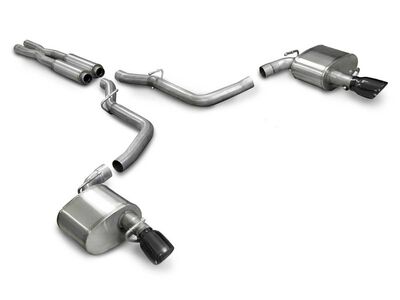 Corsa 14440BLK Xtreme Cat-Back Exhaust with Black Tip for 2005-2010 Dodge Charger SRT-8 6.1 / Corsa 14440BLK Xtreme Cat-Back