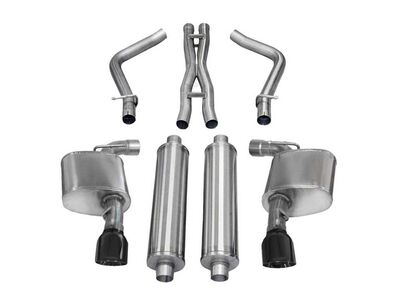 Corsa 14464BLK Xtreme Cat-Back Exhaust with Black Tip for 2012-2014 Dodge Charger SRT-8 6.4 / Corsa 14464BLK Xtreme Cat-Back