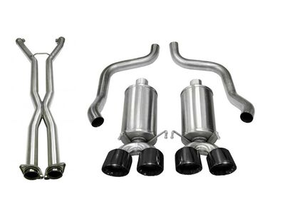 Corsa 14470CBBLK Sport 2.5" Cat-Back Exhaust with Twin 4" Pol Pro-Ser Tips for 2009-13 Corvette 6.2 / Corsa 14470CBBLK Sport Cat-Back