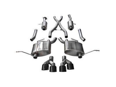 Corsa 14492BLK Black Exhaust Tip Kit for 2010-2014 Volkswagen Golf / Corsa 14492BLK Exhaust Tip Kit
