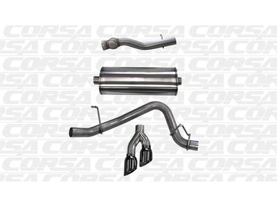 Corsa 14749BLK Sport 3" Cat-Back Exhaust Twin 4" Black Tips for 2015-2020 GM 1500 SUV 6.2 / Corsa 14749BLK Sport Cat-Back