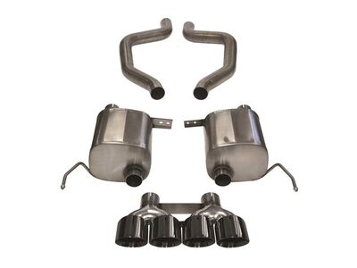 Corsa 14766BLK Xtreme 3" Cat-Back Exhaust with 4.5" Black Quad Tips for 2017-2019 Corvette C7 Z06 / Corsa 14766BLK Xtreme Axle-Back