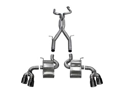 Corsa 14770BLK Xtreme+ 2.75" Cat-Back Exhaust with Twin 4" Black Tips for 2016-2024 Camaro SS 6.2 / Corsa 14770BLK Xtreme Cat-Back
