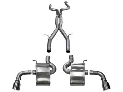 Corsa 14773 Xtreme 2.75" Cat-Back Exhaust with Single 4.5" Polis for 2016-2018 Camaro SS 6.2 / Corsa 14773 Xtreme Cat-Back
