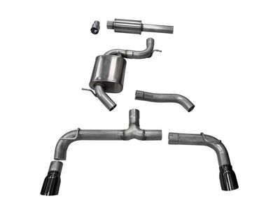 Corsa 14834BLK Sport 3" Cat-Back Exhaust Dual Rear Exit for 2014-2016 Volkswagen GTI Mk7 / Corsa 14834BLK Sport Cat-Back