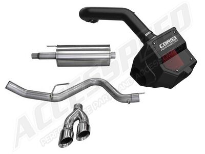 Corsa 14837PB Sport Cat-Back Exhaust & Air Intake Bundle for 2015-2020 Ford F150 5.0 / Corsa 14837PB Power Bundle