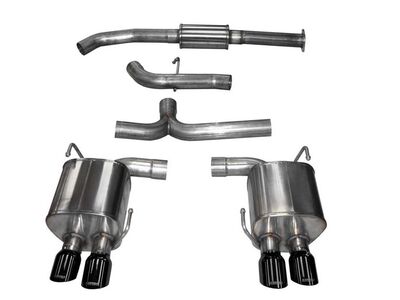 Corsa 14857BLK Sport Cat-Back Exhaust Black Quad 3.5-inch Tips for 2015-2021 Subaru WRX / Corsa 14857BLK Sport Cat-Back