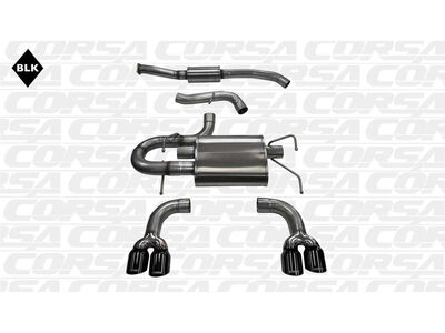 Corsa 14862BLK Sport Cat-Back Exhaust with Black Tip for 2008-2014 Impreza Hatchback STI 2.5L Turbo / Corsa 14862BLK Sport Cat-Back