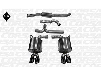 Corsa 14863BLK Sport Cat-Back Exhaust with Black Tip for 2011-14 Impreza Sedan STI 2.5L Turbo Manual / Corsa 14863BLK Sport Cat-Back