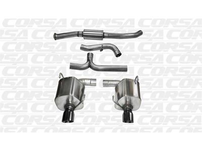 Corsa 14865BLK Sport 3" Cat-Back Exhaust with 4" Blac for 2008-2010 Subaru Impreza WRX Sedan 2.5T / Corsa 14865BLK Sport Cat-Back