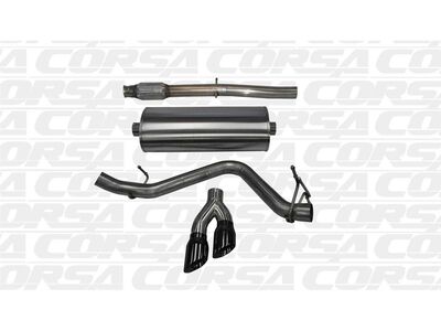 Corsa 14874BLK Sport Cat-Back Exhaust with Black Tip for 2014-2019 GM 1500 Crew Cab/Std. Bed 5.3 / Corsa 14874BLK Sport Cat-Back