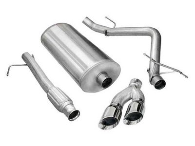 Corsa 14900 Sport Cat-Back Exhaust with Polished Tip for 2009-13 Silverado Reg Cab/Long Bed 1500 4.8 / Corsa 14900 Sport Cat-Back