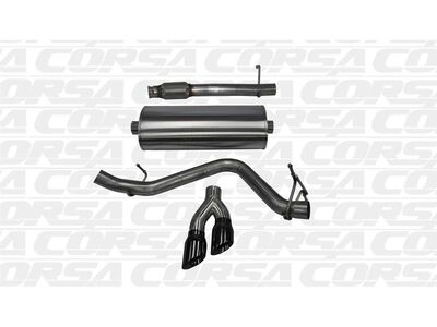 Corsa 14904BLK Sport Cat-Back Exhaust with Black Tip for 2009-2009 Silverado CC/SB 1500 4.8 / Corsa 14904BLK Sport Cat-Back