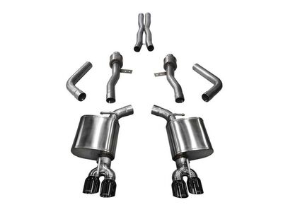Corsa 14987BLK Sport Cat-Back Exhaust with 3.5" Black Tips for 2015-2023 Challenger Hellcat / Corsa 14987BLK Sport Cat-Back