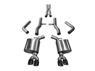 Corsa 14989BLK Xtreme Cat-Back Exhaust with 3.5" Black Tips for 2015-2023 Challenger Hellcat / Corsa 14989BLK Xtreme Cat-Back