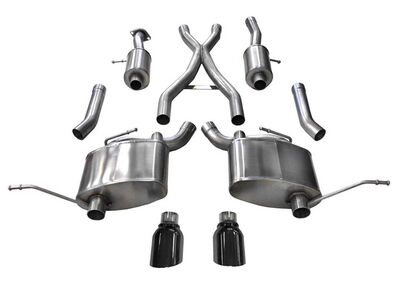 Corsa 14991BLK Sport 2.5" Dual Rear Exit Cat-Back Exhaust with Black Tip for 2011-21 Grand Cherokee / Corsa 14991BLK Sport Cat-Back