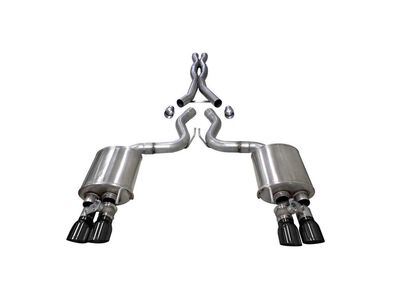Corsa 21001BLK Sport 3" Cat-Back Exhaust with 4" Black Tips for 2018-2023 Mustang GT Fastback 5.0 / Corsa 21001BLK Sport Cat-Back