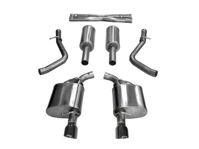 Corsa 21004BLK Xtreme Cat-Back Exhaust Dual Rear Exit with 4.5" Black Tips for 2017-2020 Charger 5.7 / Corsa 21004BLK Xtreme Cat-Back
