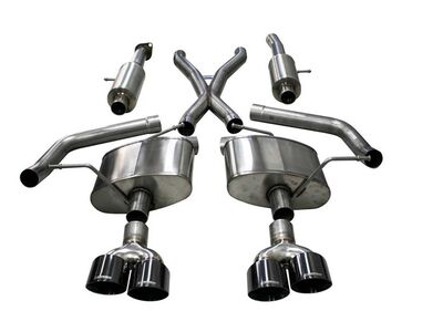 Corsa 21051BLK Sport Cat-Back Exhaust with 4.5" Black Tips for 2018-21 Grand Cherokee TrackHawk 6.2 / Corsa 21051BLK Sport Cat-Back