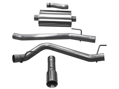 Corsa 21060 Sport Cat-Back Exhaust with Single Side Exit Polished Tip for 2020-2025 Gladiator JT 3.6 / Corsa 21060 Sport Cat-Back