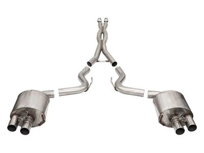 Corsa 21096 Variable Sound Dual Rear Axle-Back Stainless for 2015-2020 Mustang GT350/R 5.2 / Corsa 21096 Variable Sound Cat-Back