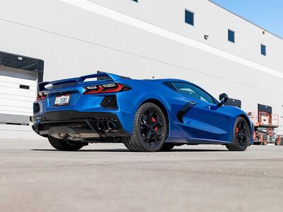 Corsa 21100BLK Variable Sound 3-Inch Cat-Back, Fits OE Perf Exhaust with AFM for 2020-Up Corvette C8 / Corsa 21100BLK Variable Sound Cat-Back