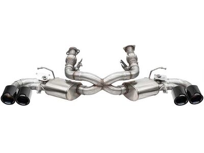 Corsa 21100CFBLK Variable Sound 3-Inch Valved Cat-Back Exhaust with AFM for 2020-Up Corvette C8 / Corsa 21100CFBLK Variable Sound Cat-Back