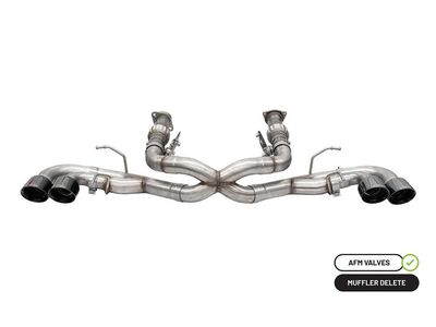 Corsa 21102BLK Xtreme 3" Cat-Back Exhaust, 4.5" Black Tips, Uses OE AFM Valve for 2020+ Corvette C8 / Corsa 21102BLK Xtreme Cat-Back