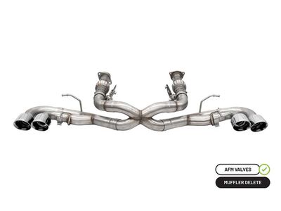 Corsa 21102 Xtreme 3" Cat-Back Exhaust, 4.5" Polished Tips Uses OE AFM Valve for 2020-Up Corvette C8 / Corsa 21102 Xtreme Cat-Back