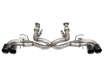 Corsa 21105CFBLK Variable Sound 3" Valved Cat-Back Exhaust Delete with NPP for 2020-Up Corvette C8 / Corsa 21105CFBLK Variable Sound Cat-Back